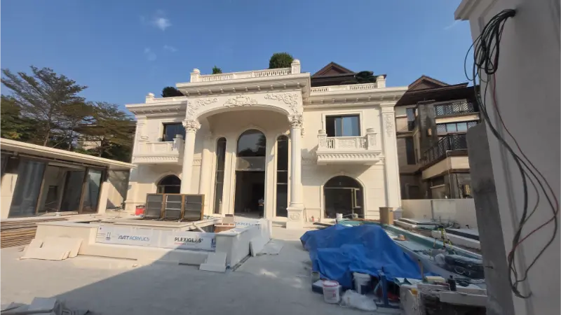 Projekt namestitve in demontaže notranjega bazena Blueway Villa: Emerald Mountain Villa, jezero Songshan, Dongguan